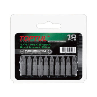 Набор бит 1/4" L25мм PZ2 10ед. на блистере TOPTUL FSCA0802G Набор бит 1/4" L25мм PZ2 10ед. на блистере TOPTUL FSCA0802G