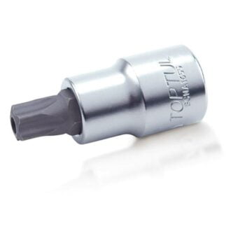 Набор бит пятигранных впрессованных в головку 1/2" TORX T20-T55 с отверстием 8 ед. TOPTUL GAAG0806 Набор бит пятигранных впрессованных в головку 1/2" TORX T20-T55 с отверстием 8 ед. TOPTUL GAAG0806