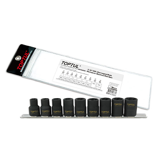 gaag0903 Набор головок для поврежденных гаек 1/2″ 9 ед. TOPTUL GAAG0903