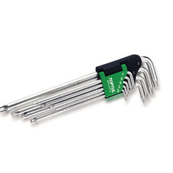 Набор Г-обр. ключей TORX T10-T50 9 ед. супердл. с отверстием TOPTUL GAAL0915