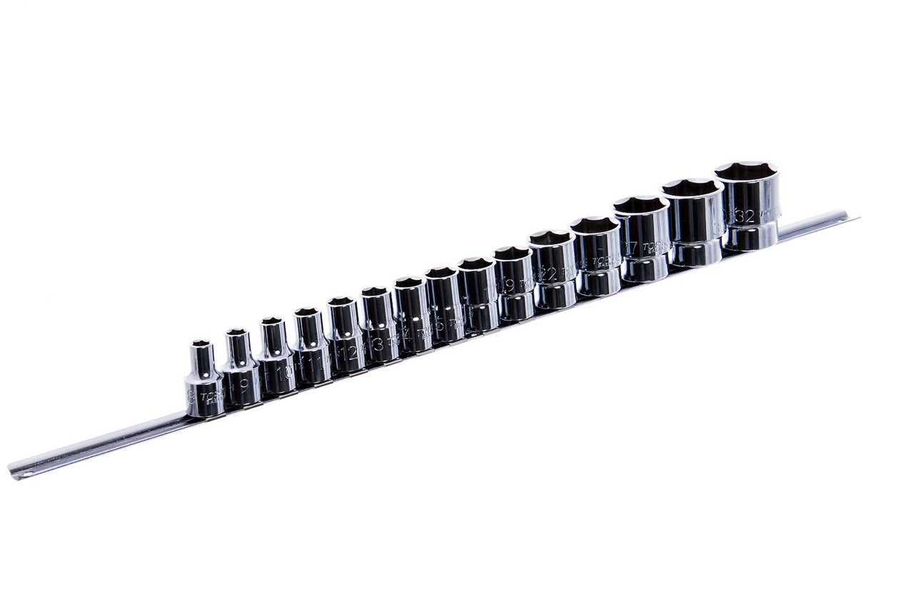 gaaq1603u Набор головок 1/2″ на планке 15 ед. 8-15, 17, 19, 22, 24, 27, 30, 32 мм TOPTUL GAAQ1603U