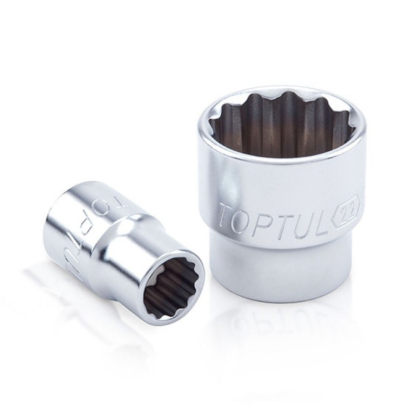 gaaq1603u-12-2 Набор головок 12-гранных на планке 1/2″ 15ед. 8-15, 17, 19, 22, 24, 27, 30, 32 мм TOPTUL GAAQ1603U-12