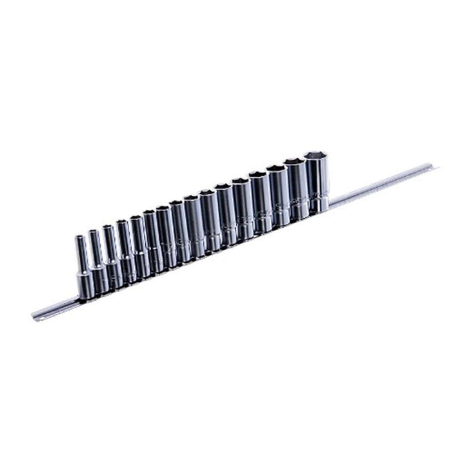 gaaq1606u Набор головок длинных 1/2″ на планке 15 ед. 8-19, 21, 22, 24 мм TOPTUL GAAQ1606U