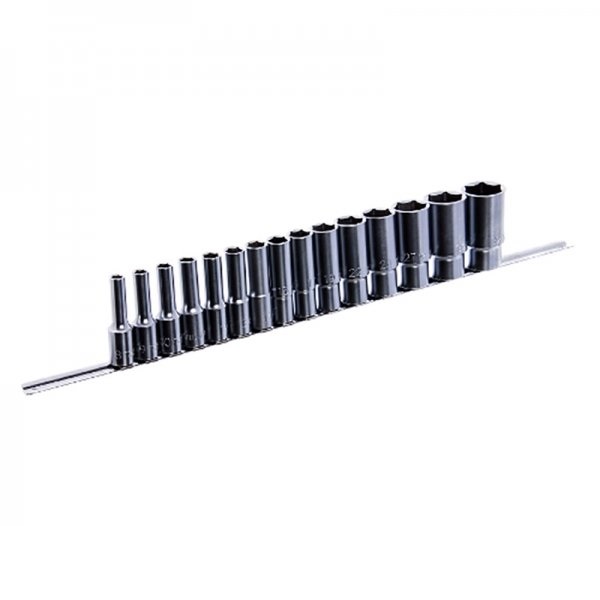 gaaq1607u-12 Набор головок длинных на планке 12-гранных 1/2″ 15 ед. 8-15, 17, 19, 22, 24, 27, 30, 32 мм TOPTUL GAAQ1607U-12
