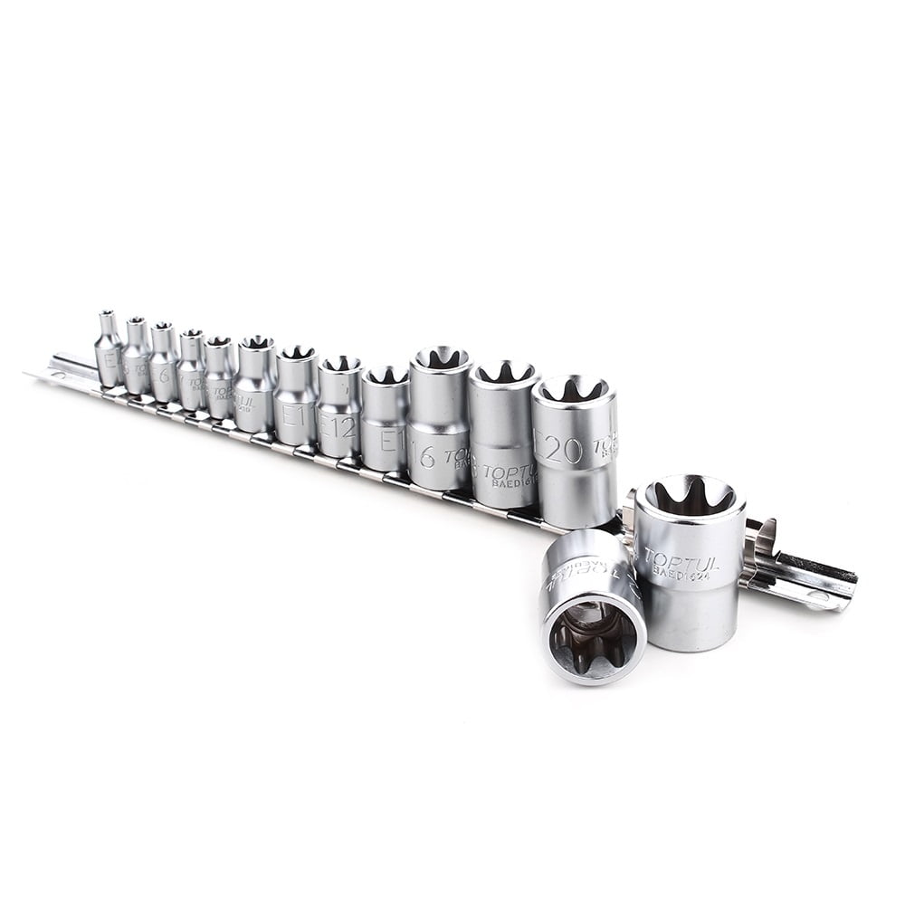 Набор головок TORX 1/4"-1/2" E4-E24 14 ед. звезда Давида TOPTUL GAAR1402 Набор головок TORX 1/4"-1/2" E4-E24 14 ед. звезда Давида TOPTUL GAAR1402