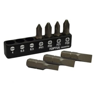 Набор бит 1/4" 7ед. (SL: 4*0.5, 5.5*1, 6.5*1.2; PH1, PH2; PZ1, PZ2) TOPTUL GAAV0704 Набор бит 1/4" 7ед. (SL: 4*0.5, 5.5*1, 6.5*1.2; PH1, PH2; PZ1, PZ2) TOPTUL GAAV0704
