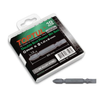 Набор бит 1/4" PH2хSL6 L65 мм двухсторонних 10 шт. TOPTUL GAAW1004 Набор бит 1/4" PH2хSL6 L65 мм двухсторонних 10 шт. TOPTUL GAAW1004