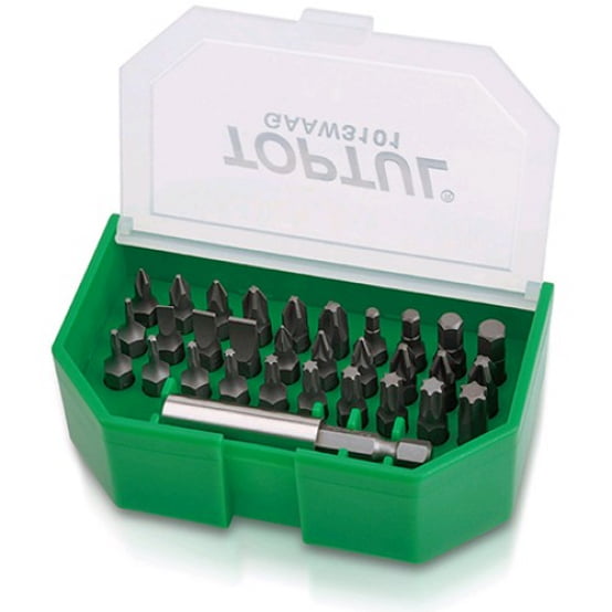 gaaw3101 Набор бит 1/4″ SL, PH, PZ, TORX, HEX и магнитный держатель 31 ед. TOPTUL GAAW3101