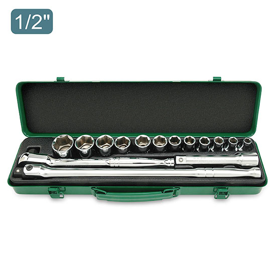 gcad1508 Набор инструмента 1/2″ 15 ед. 6-гранный TOPTUL GCAD1508