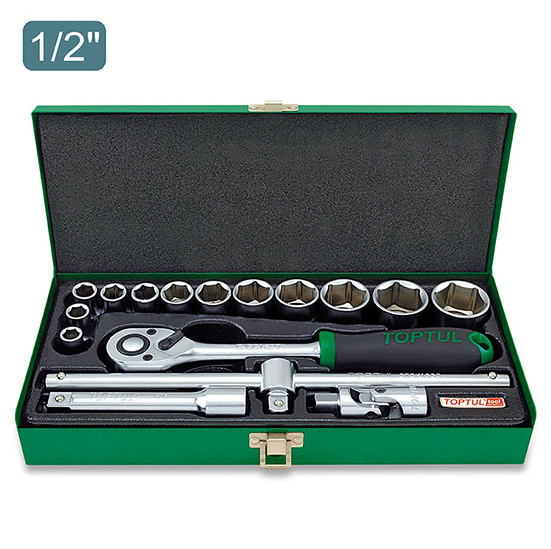 gcad1607 Набор инструмента 1/2″ 16 ед. 6-гранный TOPTUL GCAD1607