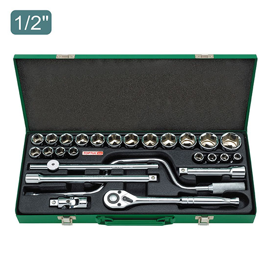 gcad2601 Набор инструмента 1/2″ 26 ед. 6-гранный TOPTUL GCAD2601