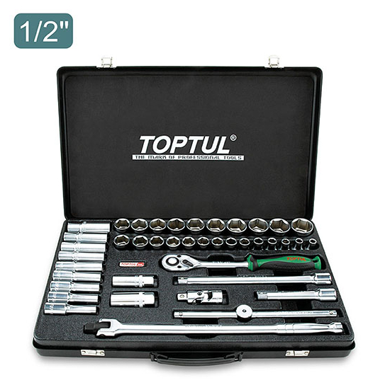 gcad4102 Набор инструмента комбинированный 1/2″ короткие и длинные головки TOPTUL GCAD4102