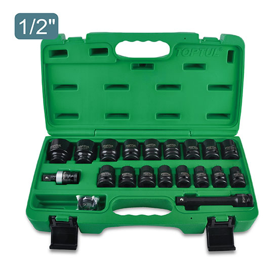 gcai2701 Набор головок ударных 1/2″ 10-32 мм 27 ед. TOPTUL GCAI2701