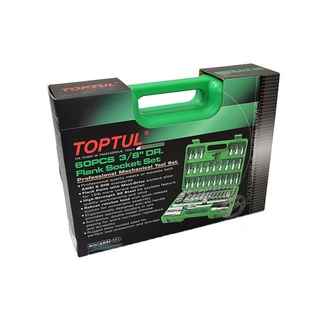 Набор инструмента 3/8" 60 ед. TOPTUL GCAI6001 Набор инструмента 3/8" 60 ед. TOPTUL GCAI6001