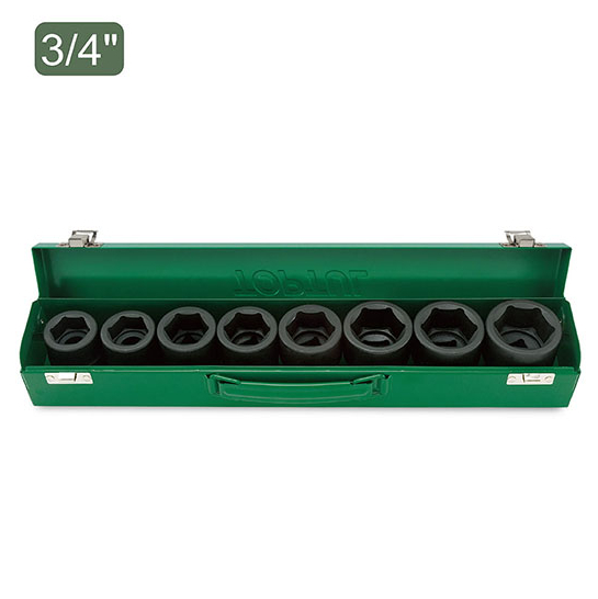 gdad0801 Набор головок ударных 3/4″ 26-38 мм 8 ед. TOPTUL GDAD0801
