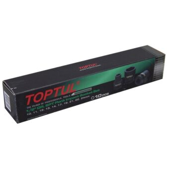 Набор головок ударных 1/2" 10-24 мм 10 ед. TOPTUL GDAD1001