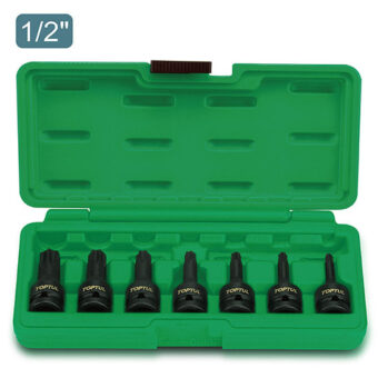 Набор головок TORX ударных 1/2" T30-T70 7 ед. TOPTUL GDAI0701 Набор головок TORX ударных 1/2" T30-T70 7 ед. TOPTUL GDAI0701