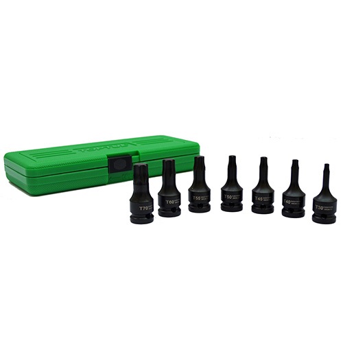 Набор головок TORX ударных 1/2" T30-T70 7 ед. TOPTUL GDAI0701 Набор головок TORX ударных 1/2" T30-T70 7 ед. TOPTUL GDAI0701