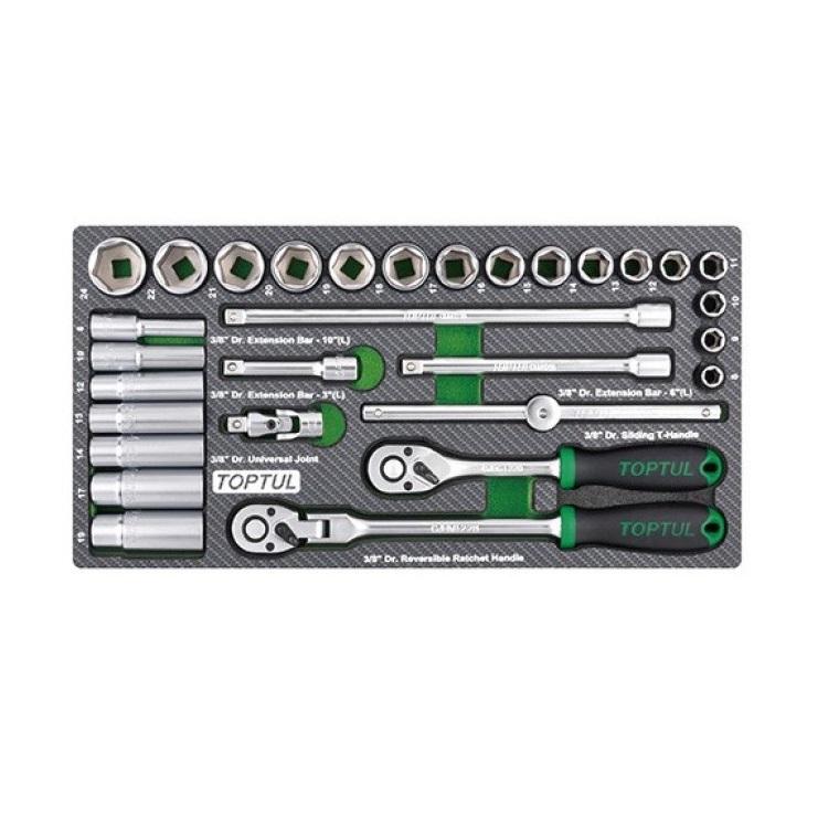 Набор инструмента 3/8" 30 ед. в ложементе, тип А TOPTUL GEA3005