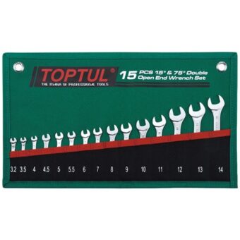 Набор рожковых ключей 15 шт. 3,2-14 мм 15°х75° TOPTUL GRAJ1501