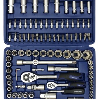 Набор инструмента 1/4" и 1/2" 108 ед. 6-гранный с металлическими замками СТАНДАРТ STM-0108-6