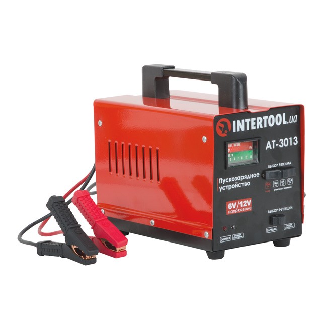intertool-at-3013-photo-1 Пускозарядное устройство 6В-12В, 220В, 70А INTERTOOL AT-3013