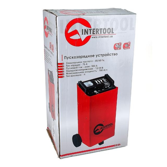 Пускозарядное устройство 12В-24В, 300А, 1.2кВт INTERTOOL AT-3016 Пускозарядное устройство 12В-24В, 300А, 1.2кВт INTERTOOL AT-3016