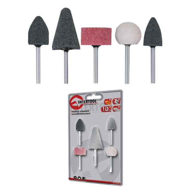 intertool-bt-0015-photo-1 Набор шлифовальных камней 5 шт INTERTOOL BT-0015