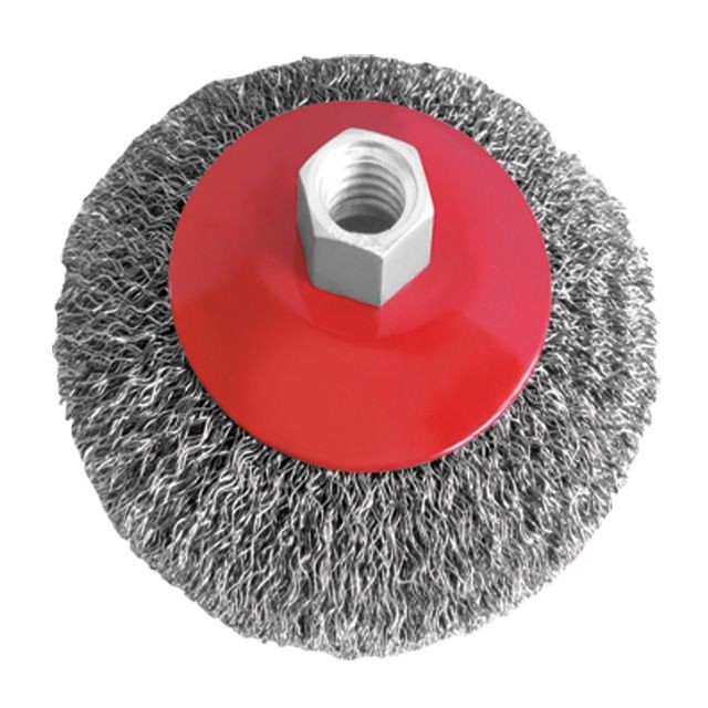 intertool-bt-5100-photo-1 Щетка конусная для УШМ, М14 (витая проволока) INTERTOOL