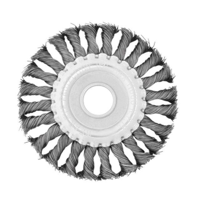 intertool-bt-7115-photo-1 Щетка по металлу кольцевая, посадочное отверстие 22,2 мм (пучки витой проволоки) INTERTOOL