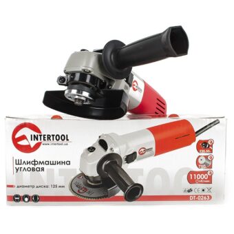 Шлифмашина угловая 750 Вт, 11000 об/мин, 125 мм INTERTOOL DT-0263 Шлифмашина угловая 750 Вт, 11000 об/мин, 125 мм INTERTOOL DT-0263