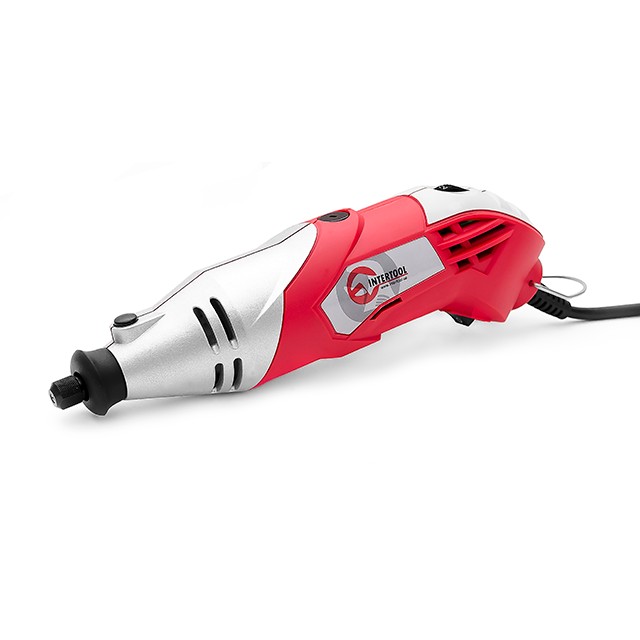 intertool-dt-0517-photo-1 Шлифмашина прямая (гравер) 170 Вт, 8000-35000 об/мин, кейс, аксессуары 40 шт, гибкий вал INTERTOOL DT-0517