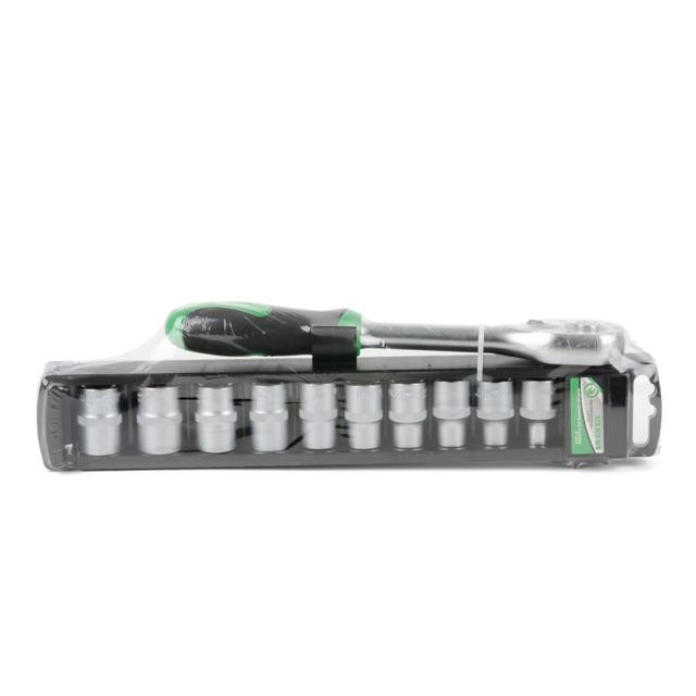 Набор головок 10шт. 1/2"-8,10,12,13,14,15,16,17,18,19 мм c трещоткой INTERTOOL ET-6013 Набор головок 10шт. 1/2"-8,10,12,13,14,15,16,17,18,19 мм c трещоткой INTERTOOL ET-6013