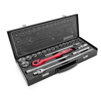 Профессиональный набор инструмента 1/2", 25 ед (головки 10-32 мм) INTERTOOL ET-6025