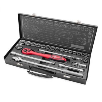 Профессиональный набор инструмента 1/2", 25 ед (головки 10-32 мм) INTERTOOL ET-6025 Профессиональный набор инструмента 1/2", 25 ед (головки 10-32 мм) INTERTOOL ET-6025