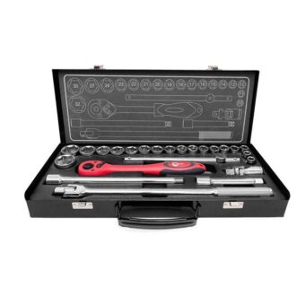 Профессиональный набор инструмента 1/2", 25 ед (головки 10-32 мм) INTERTOOL ET-6025 Профессиональный набор инструмента 1/2", 25 ед (головки 10-32 мм) INTERTOOL ET-6025