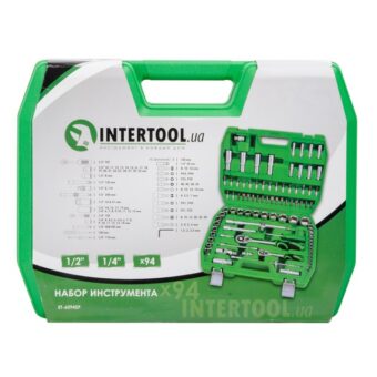 Набор инструментов 1/2" и 1/4" 94ед INTERTOOL ET-6094SP Набор инструментов 1/2" и 1/4" 94ед INTERTOOL ET-6094SP