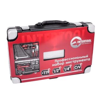 Профессиональный набор инструментов 1/4" & 1/2"; 119 ед INTERTOOL ET-7119 Профессиональный набор инструментов 1/4" & 1/2"; 119 ед INTERTOOL ET-7119