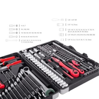 Профессиональный набор инструментов 1/4" & 1/2"; 119 ед INTERTOOL ET-7119 Профессиональный набор инструментов 1/4" & 1/2"; 119 ед INTERTOOL ET-7119