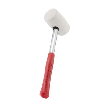 Киянка резиновая 450 г. 65 мм, белая резина, металлич. ручка INTERTOOL HT-0227