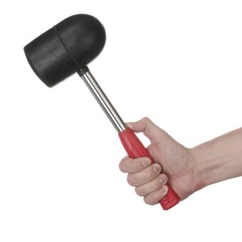 Киянка резиновая 1250г, 90мм черная резина, металлическая ручка INTERTOOL HT-0228
