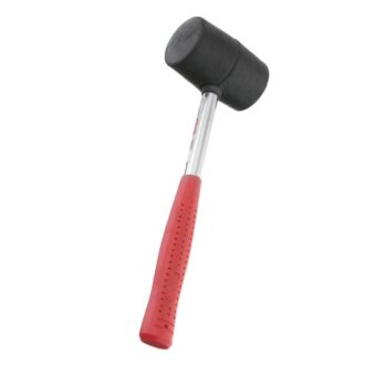 Киянка резиновая 340 г, 55 мм, черная резина, металлич. ручка INTERTOOL HT-0229