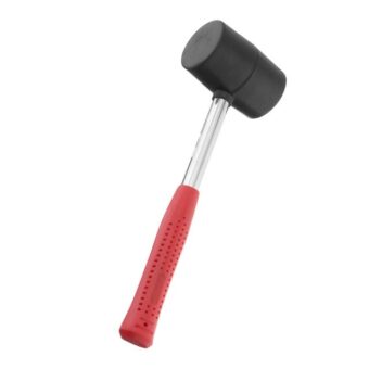 Киянка резиновая 450 г. 65 мм, черная резина, металлич. ручка INTERTOOL HT-0231