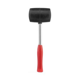 Киянка резиновая 900 г. 90 мм, черная резина, металлич. ручка INTERTOOL HT-0233 Киянка резиновая 900 г. 90 мм, черная резина, металлич. ручка INTERTOOL HT-0233