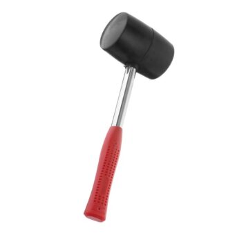 Киянка резиновая 900 г. 90 мм, черная резина, металлич. ручка INTERTOOL HT-0233