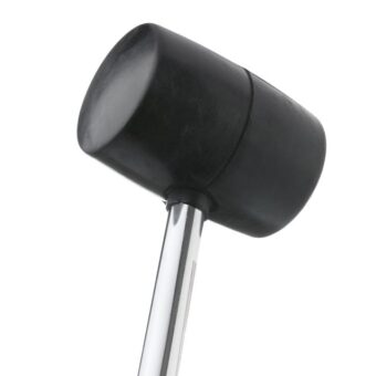 Киянка резиновая 900 г. 90 мм, черная резина, металлич. ручка INTERTOOL HT-0233