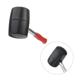 Киянка резиновая 900 г. 90 мм, черная резина, металлич. ручка INTERTOOL HT-0233