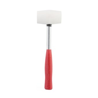 Киянка резиновая 225 г. 40 мм, белая резина, металлич. ручка INTERTOOL HT-0234 Киянка резиновая 225 г. 40 мм, белая резина, металлич. ручка INTERTOOL HT-0234