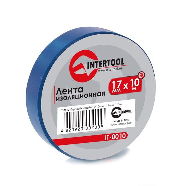 intertool-it-0010-photo-1 Лента изоляционная 0,15 мм x 17 мм синяя INTERTOOL