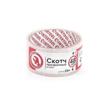 Скотч двухсторонний 19 мм*5 м на вспененной основе INTERTOOL KT-0972 Скотч двухсторонний 19 мм*5 м на вспененной основе INTERTOOL KT-0972